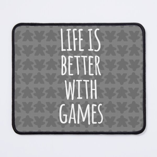 Item preview, Life is Better with Games All Gray Meeples Pattern - Perfect for Board Game Lovers designed and sold by BeamGeeks.