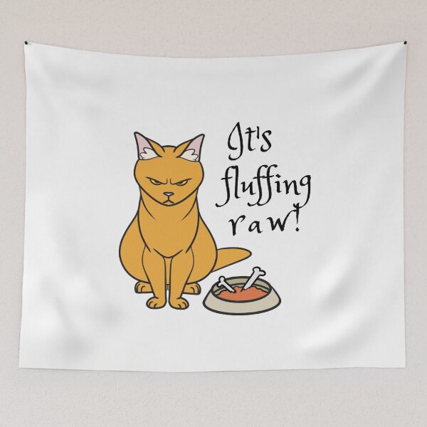 Item preview, It's fluffing raw! Orange Cat Angry Simple Minimalist designed and sold by TaterTittles.