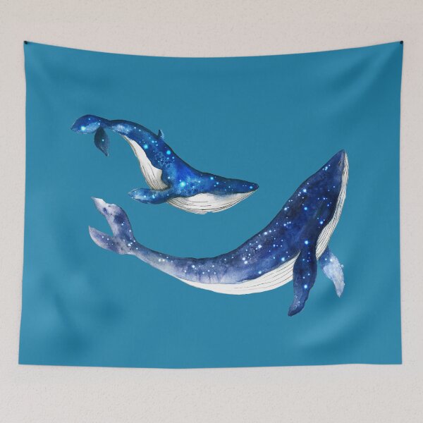 Item preview, Starry watercolour whales  designed and sold by Corinne Alexa Jackson.