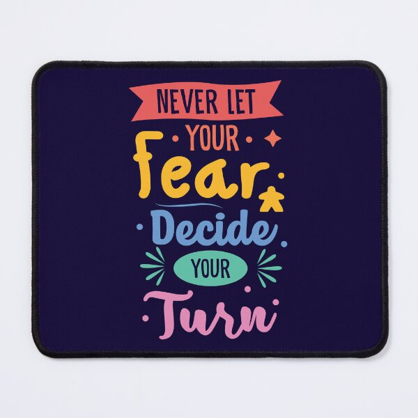 Item preview, Never Let Fear Decide Your Next Turn - Meeple & Board Game Saying -  designed and sold by BeamGeeks.
