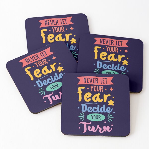 Item preview, Never Let Fear Decide Your Next Turn - Meeple & Board Game Saying -  designed and sold by BeamGeeks.