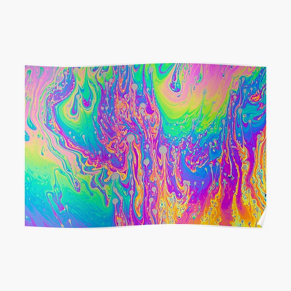 Psychedelische Seifenblasen Poster