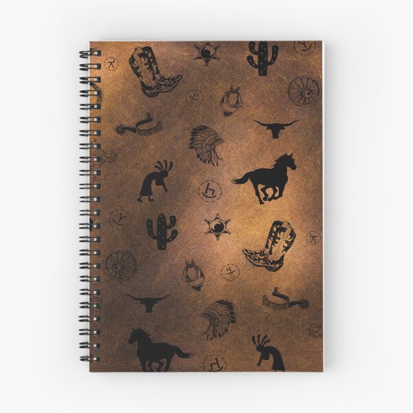 Item preview, Western Style Pattern With Cattle Brands Rustic Dark Brown And Black Background designed and sold by handsoftime2020.