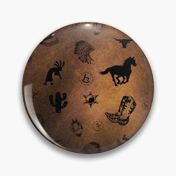 Item preview, Western Style Pattern With Cattle Brands Rustic Dark Brown And Black Background designed and sold by handsoftime2020.