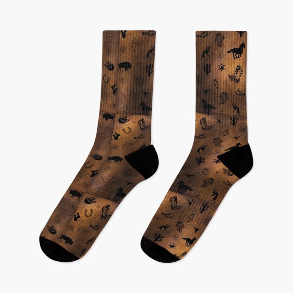 Item preview, Western Style Pattern With Cattle Brands Rustic Dark Brown And Black Background designed and sold by handsoftime2020.
