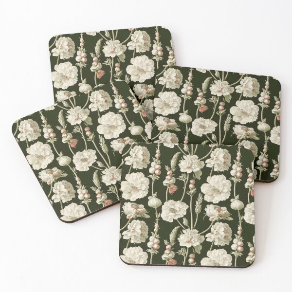 Item preview, Vintage Pink and Green Floral Pattern Muted Tones designed and sold by VintageFlorals.
