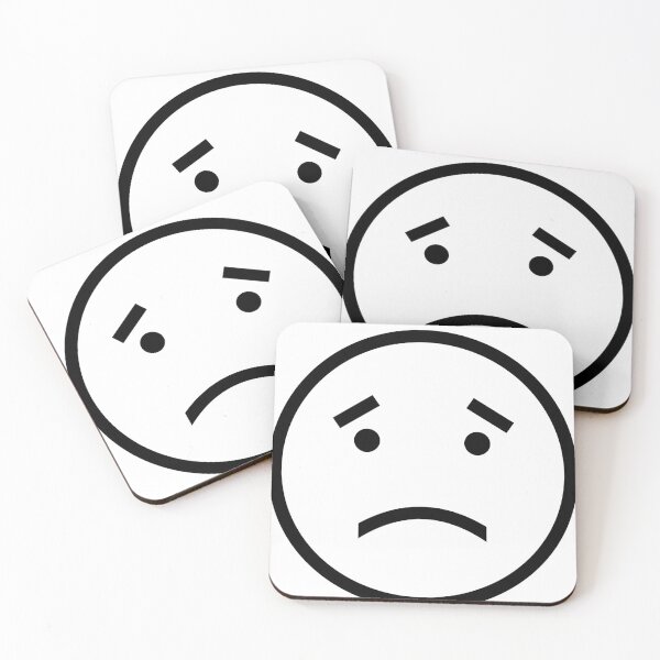 Item preview, Black sad emoji depressed emotion face designed and sold by egregstudio.