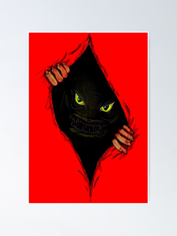 Poster Monstre Effrayant A L Interieur Amazing 3d Illusion Par Loganferret Redbubble