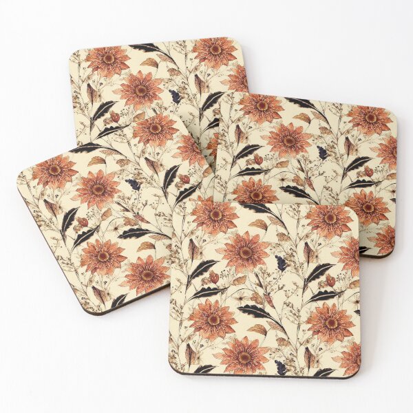 Item preview, Vintage Antique Brown Rust Toned Floral  designed and sold by VintageFlorals.