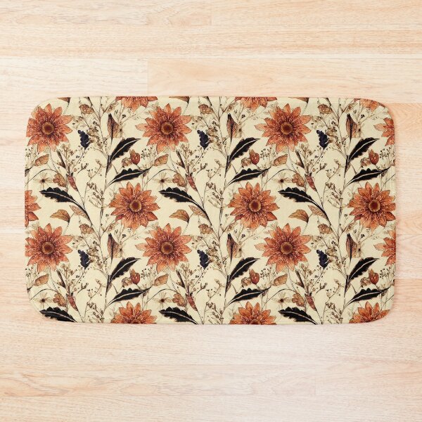 Item preview, Vintage Antique Brown Rust Toned Floral  designed and sold by VintageFlorals.