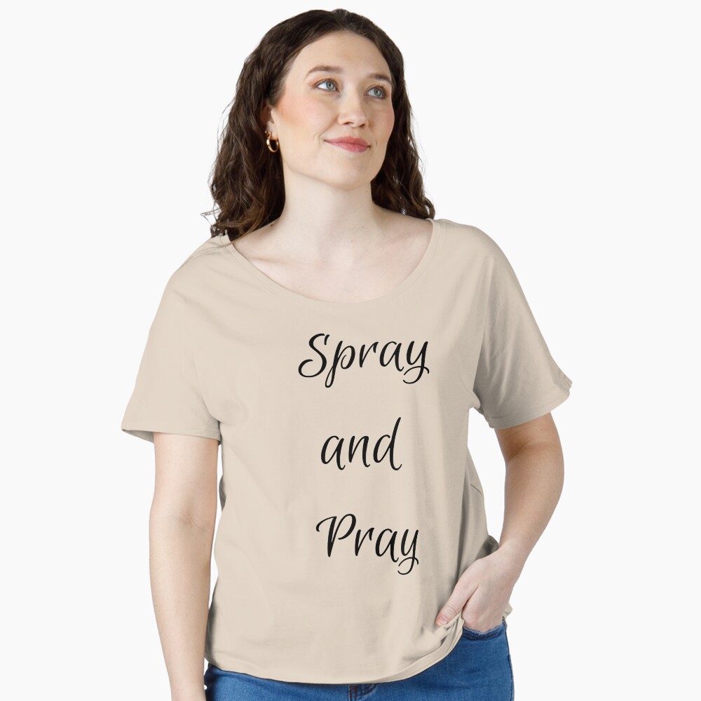 Spray and Pray Relaxed Fit T-Shirt - programmer humor design by HackerLooks