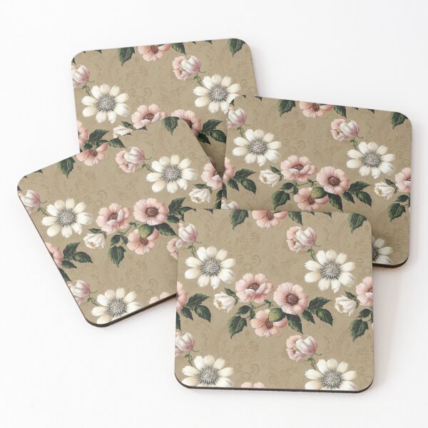 Item preview, Vintage Antique Pink and White Floral  designed and sold by VintageFlorals.