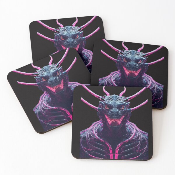 Item preview, black dragon with six horns and red eye designed and sold by hassendz.