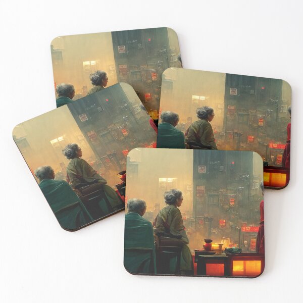 Item preview, 3 Elders Watching Cyberpunk City designed and sold by stevenxcheung.