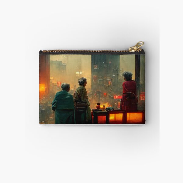 Item preview, 3 Elders Watching Cyberpunk City designed and sold by stevenxcheung.