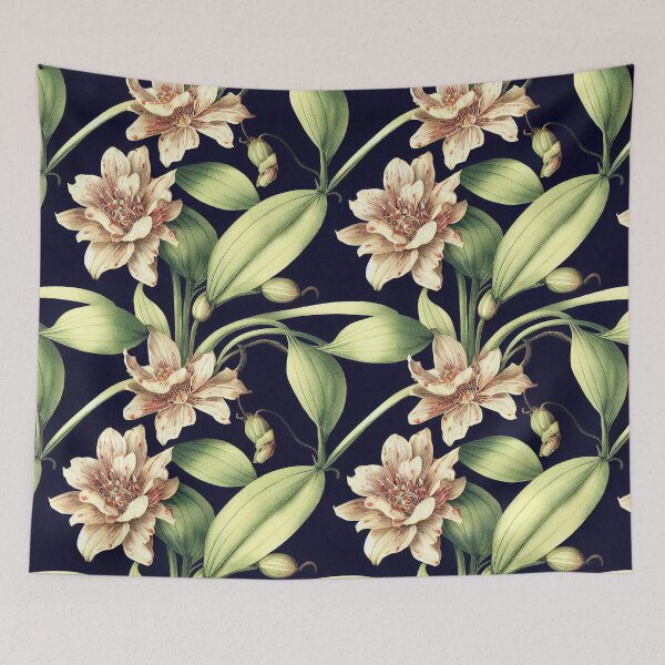 Item preview, Antique Vintage White Ivory Floral Illustration  designed and sold by VintageFlorals.