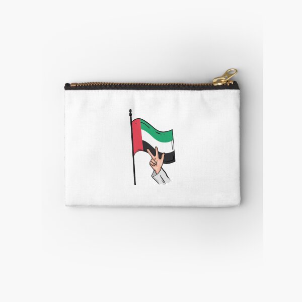 Item preview, Emirati doing the 3 fingers sign and UAE Flag celebrating UAE National Day 2024 designed and sold by halhashmi.