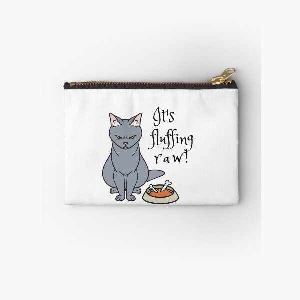 Item preview, It's fluffing raw! Russian Blue Cat Angry Simple Minimalist designed and sold by TaterTittles.