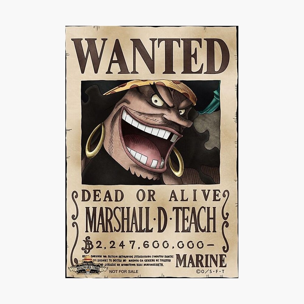 Blackbeard Bounty Poster by Otaku-Shopping