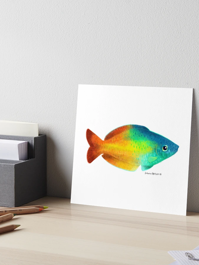 Rainbow Fish, Metallic Watercolors, Lisilinka (Me), A5, 2023 : r/Art
