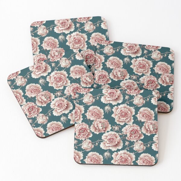 Item preview, Antique Vintage White Ivory Blush Floral Illustration  designed and sold by VintageFlorals.