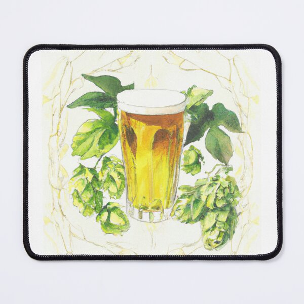 Item preview, Watercolor beer and hops designed and sold by Heather Short.
