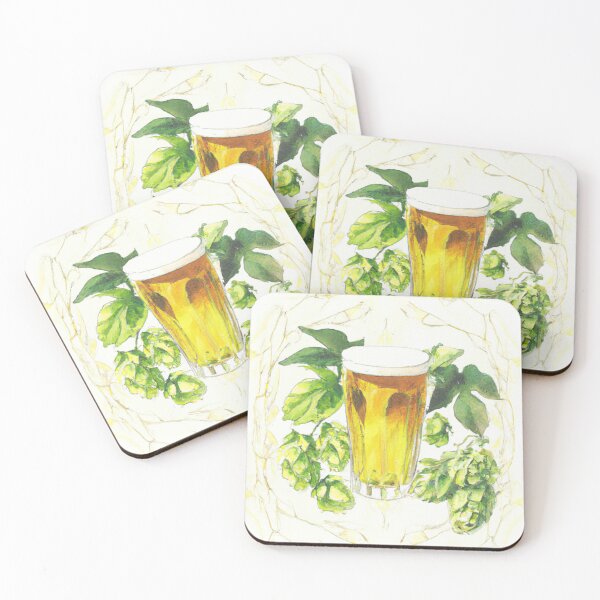 Item preview, Watercolor beer and hops designed and sold by Heather Short.