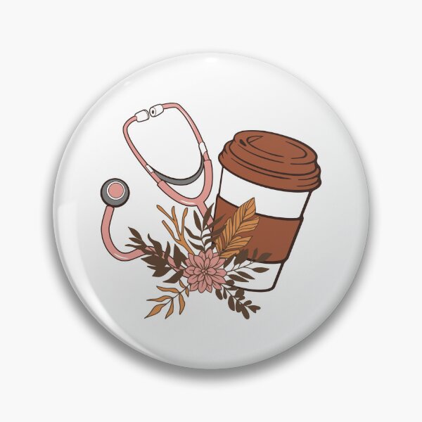 Item preview, Nursing Coffee Flowers Stethoscope Boho designed and sold by redbubbleart18.