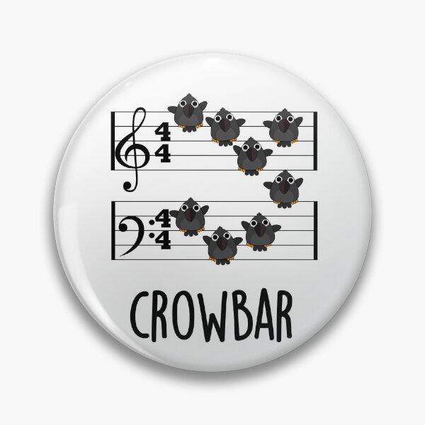 Item preview, Crow Bar Funny Music Bird Puns  designed and sold by punnybone.