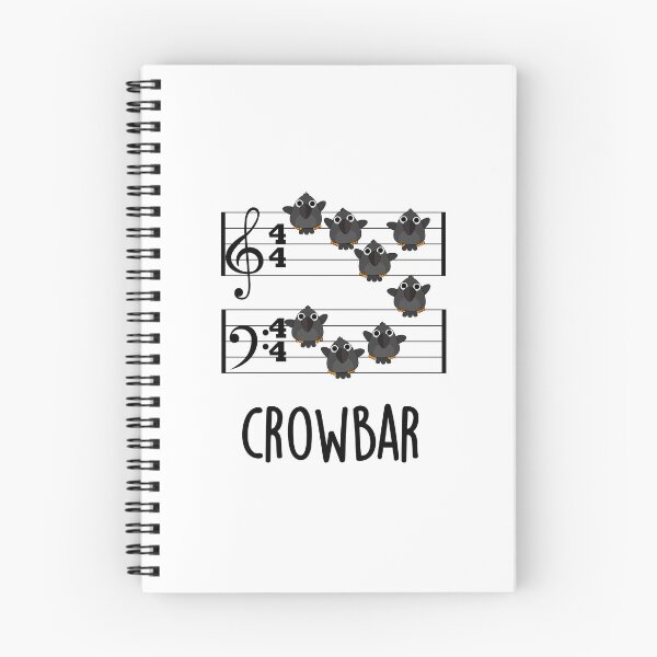 Item preview, Crow Bar Funny Music Bird Puns  designed and sold by punnybone.