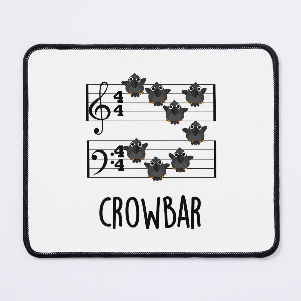 Item preview, Crow Bar Funny Music Bird Puns designed and sold by punnybone.