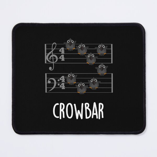 Item preview, Crow Bar Funny Music Bird Puns (Dark BG) designed and sold by punnybone.