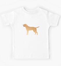 Camiseta para niños Ilustración de silueta de raza básica de laboratorio amarillo