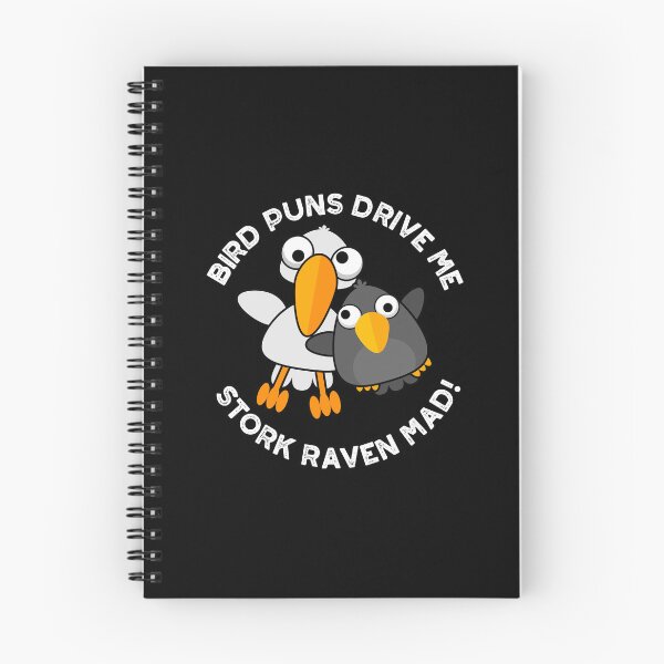 Item preview, Bird Puns Drive Us Stork Raven Mad Funny Puns (Dark BG) designed and sold by punnybone.