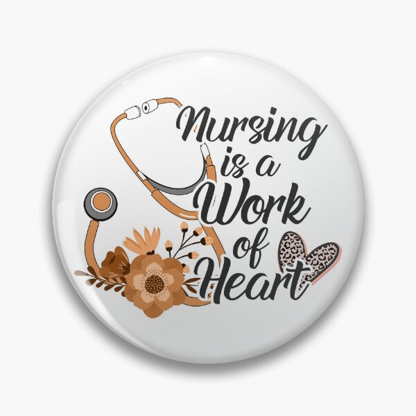 Item preview, Nursing is a Work of Heart Art designed and sold by redbubbleart18.