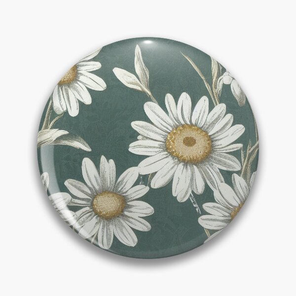 Item preview, Antique Vintage White Ivory Daisy Floral Illustration  designed and sold by VintageFlorals.