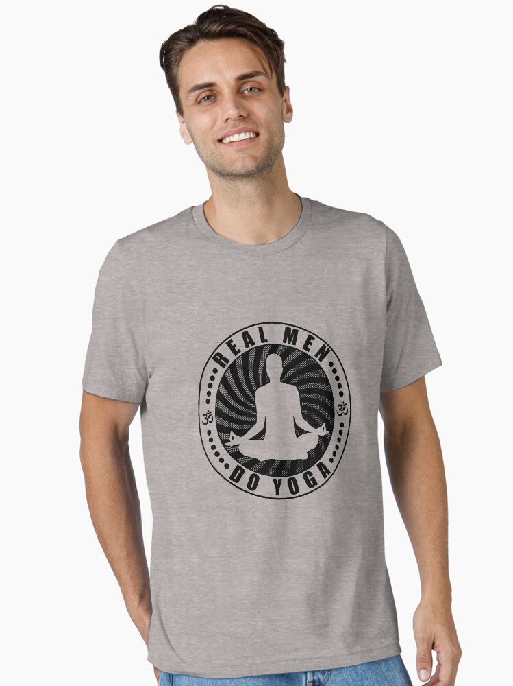 Thumbnail 1 of 7, Essential T-Shirt, Real Men Do Yoga T-Shirt Design. designed and sold by EthosWear.
