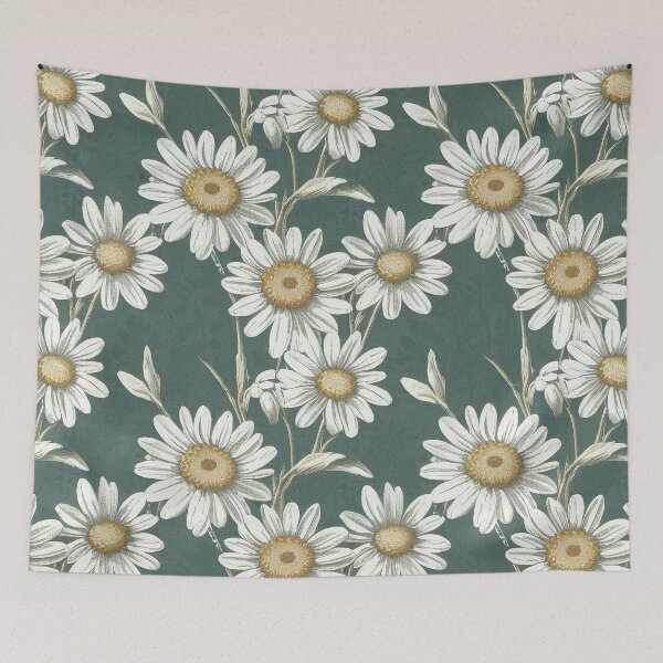 Item preview, Antique Vintage White Ivory Daisy Floral Illustration  designed and sold by VintageFlorals.