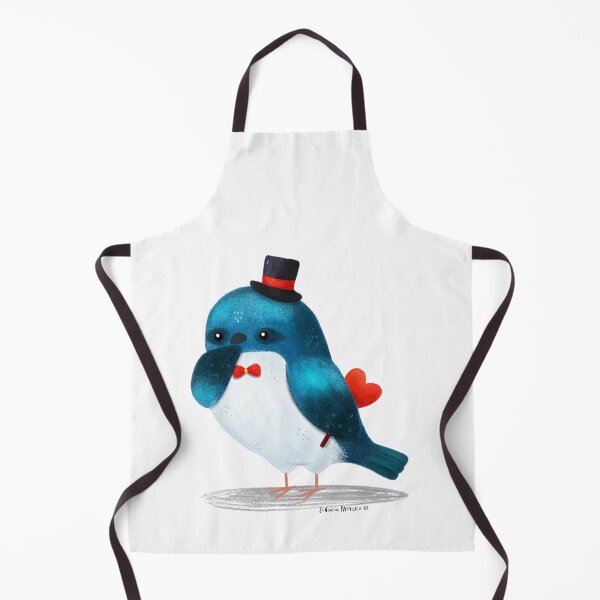 Item preview, Tree Swallow Bird with a heart and a hat designed and sold by julianamotzko.