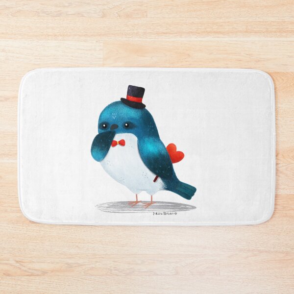 Item preview, Tree Swallow Bird with a heart and a hat designed and sold by julianamotzko.