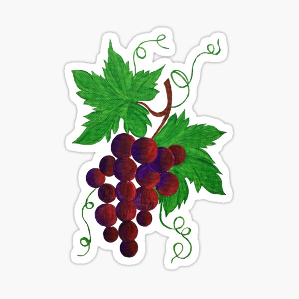 Item preview, Purple Grapes on a vine designed and sold by artichromadsgns.