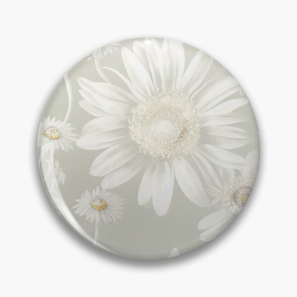 Item preview, Antique Vintage White Ivory Daisy Floral Illustration  designed and sold by VintageFlorals.