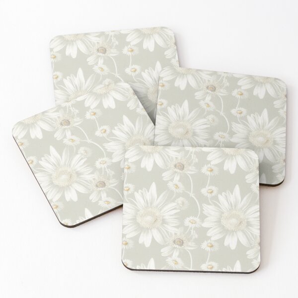Item preview, Antique Vintage White Ivory Daisy Floral Illustration  designed and sold by VintageFlorals.