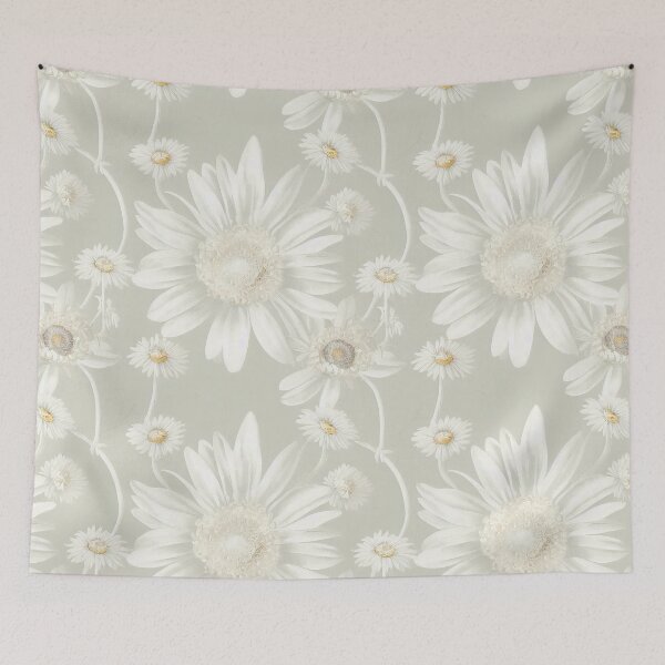 Item preview, Antique Vintage White Ivory Daisy Floral Illustration  designed and sold by VintageFlorals.