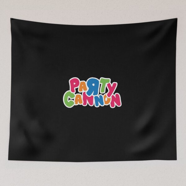 Item preview, PARTY CANNON METAL LOGO Sticker designed and sold by huertkeir59.