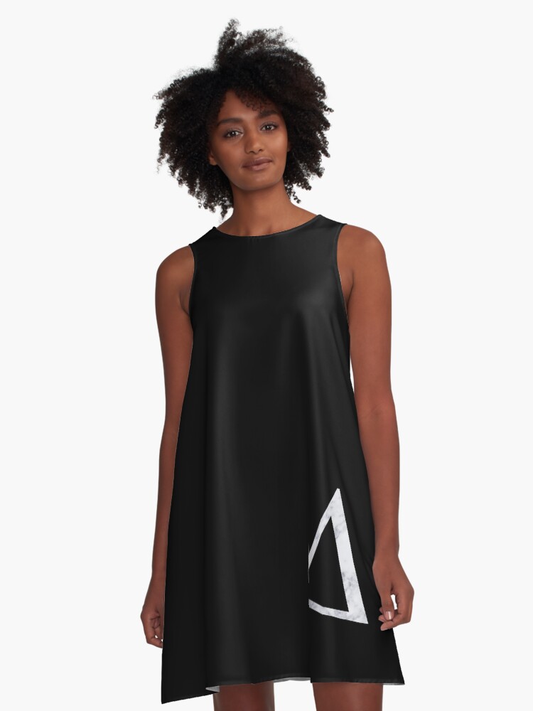 Delta White Marble A Line Dress By Greekgoddess Redbubble