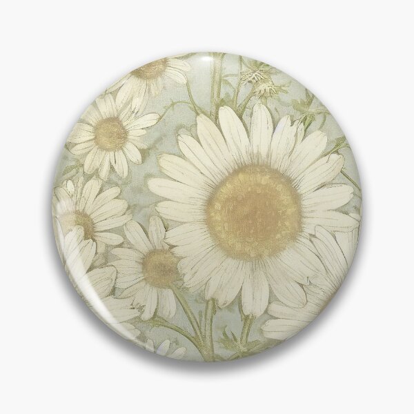 Item preview, Antique Vintage White Ivory Daisy Floral Illustration  designed and sold by VintageFlorals.