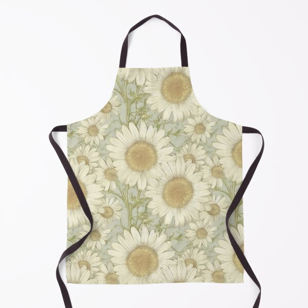 Item preview, Antique Vintage White Ivory Daisy Floral Illustration designed and sold by VintageFlorals.