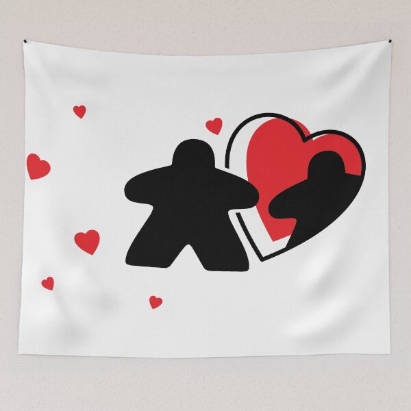 Item preview, Will You Bee My Valentine Meeple Board Game Couple designed and sold by BeamGeeks.