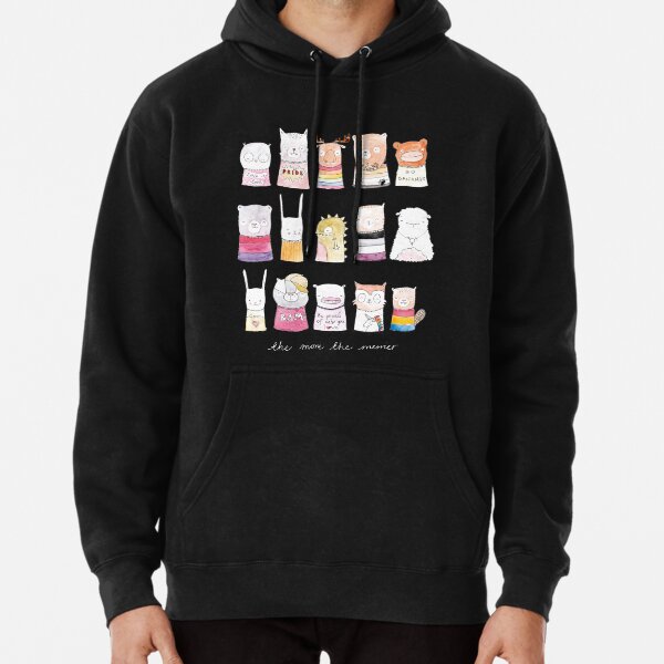 The More the Merrier - (white text version) Pullover Hoodie